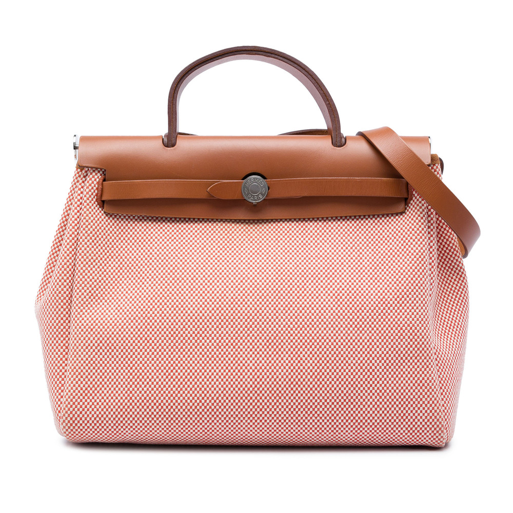 Pre-Loved Hermes Toile Criss Viking Vache Hunter Herbag Zip 31